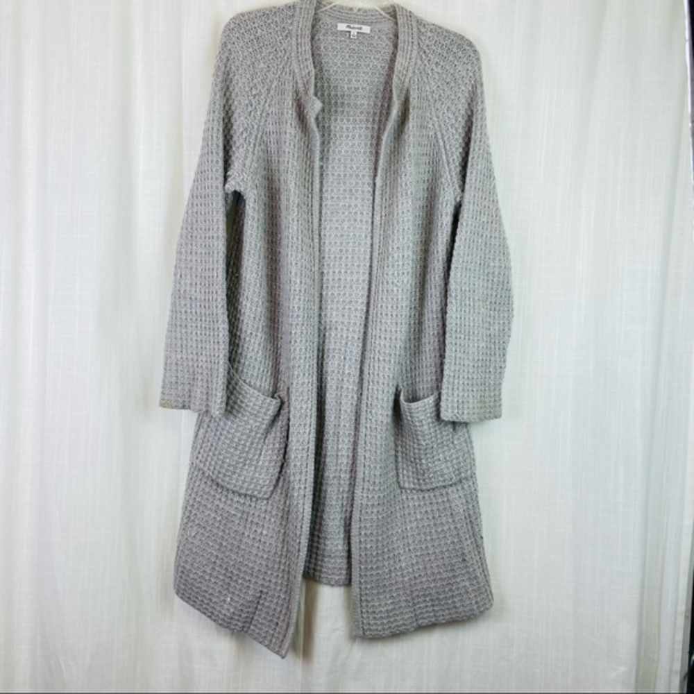 Madewell Kent Cardigan Gray Knit Sweater Full Length Button Up Women's‎ Small